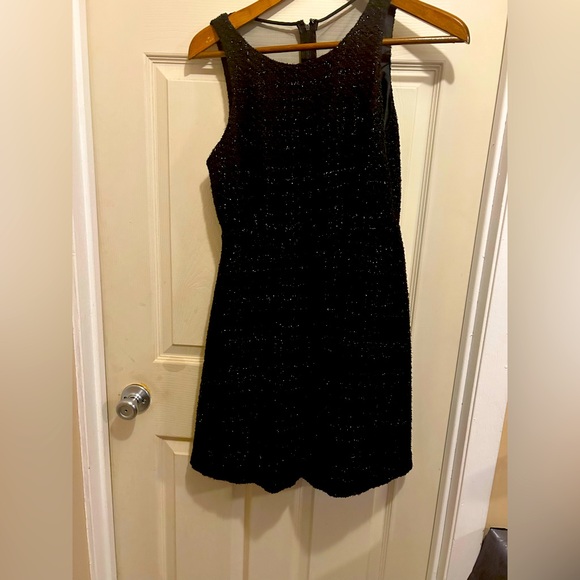 Jennifer Lopez Black sparkling sleeveless knee length dress - size 8 - Picture 1 of 5